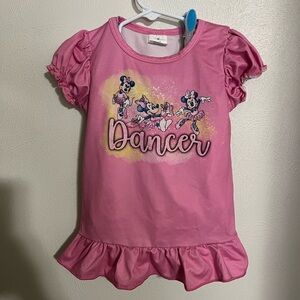 DISNEY Minnie Mouse Ballerina Dancer *2 Piece Set*‎ with Ruffles Pink Girl's 3T